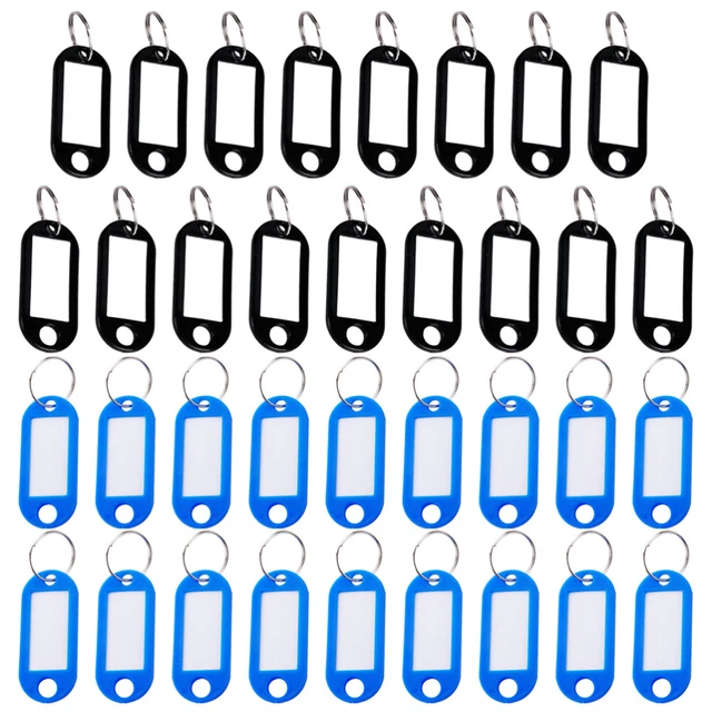 100pcs Key Rings with Writeable Key Tags Key Rings Labels for Keys Suitcases