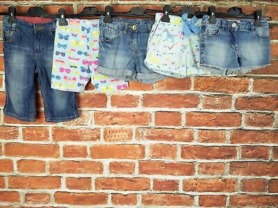 Girls Bundle Aged 5-6 Years Next M&S Joules Shorts Set Denim Unicorn Blue 116Cm