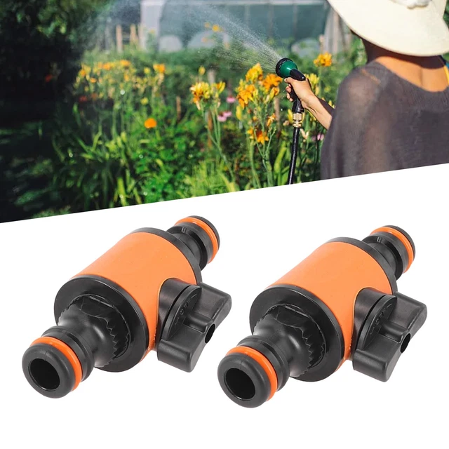 2 Pcs Garden Hose Pipe In Line Tap Shut Off Valve Fitting Connector Stop Cock 2