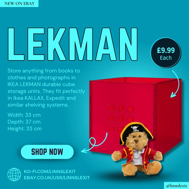 Red kallax boxes deals