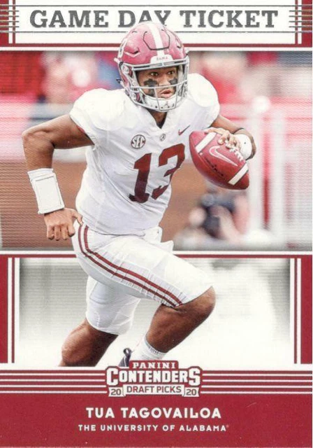 2020 Panini Contenders Draft Picks Game Day Tickets Tua Tagovailoa #9 Rookie