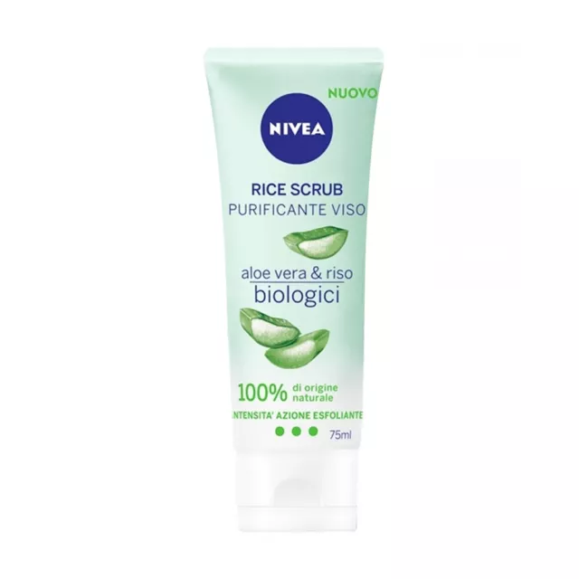 Nivea Scrub Viso Purificante Pulizia Del Viso Aloe Vera Skin Care Beauty 75ml