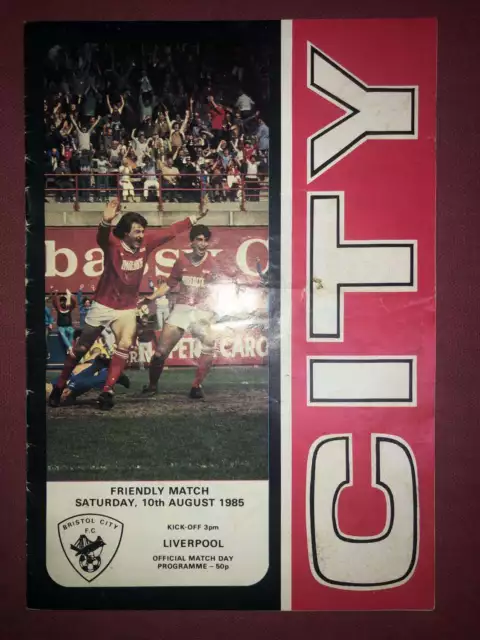 BRISTOL CITY, 1985/1986, a football programme from the fixture versus Liverpool