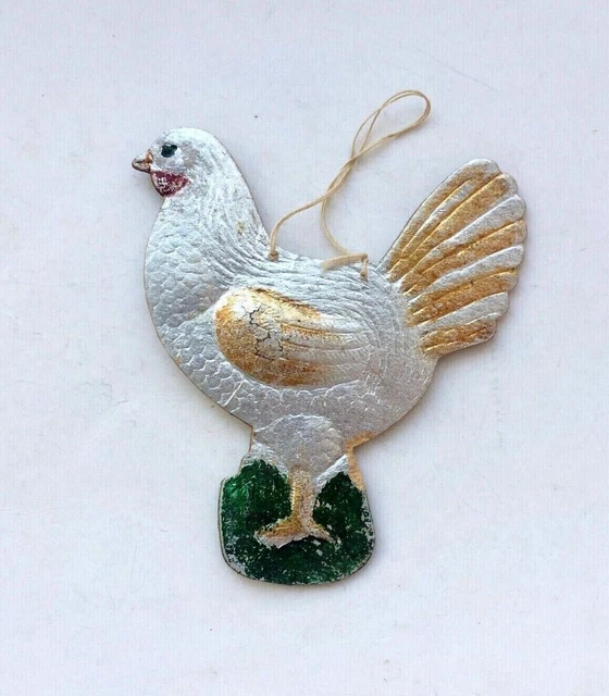 Pollo DA SCEGLIERE DA, Ornamento di cartone natalizio vintage, decorazione...