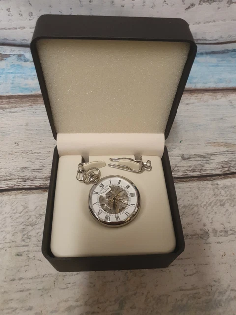 Rotary skeleton on sale pocket watch