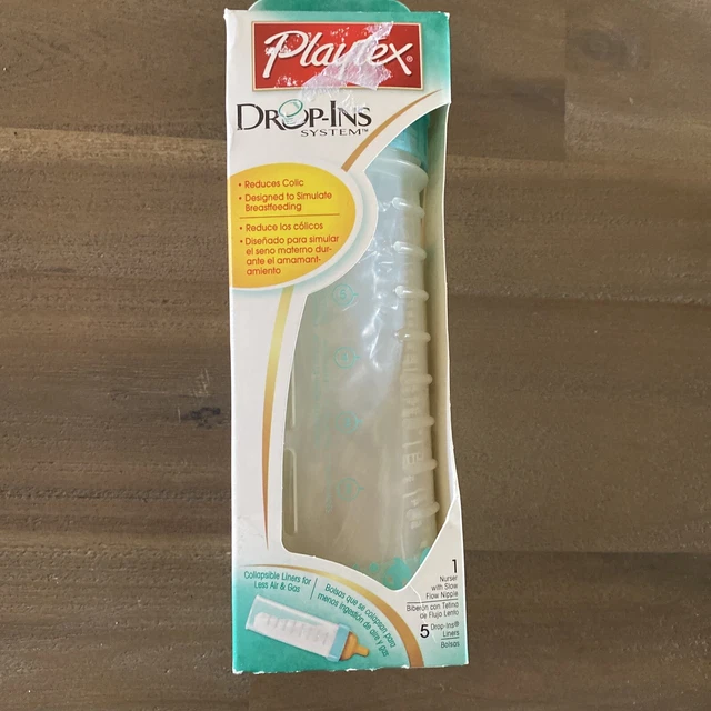 Playtex Drop -ins System natural latch nipple And Bottle With Lid