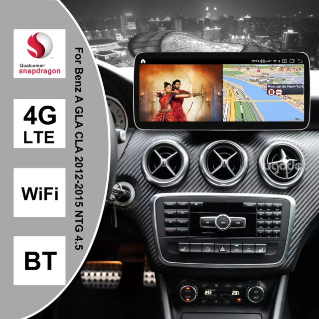 12.3in Android 13 Screen Autoradio GPS Mercedes Benz A GLA CLA NTG4.5 W176 X156