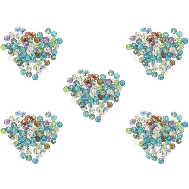500 Pcs Leuchtender Edelstein-Patch Glas Weihnachtskuppel Fliesen