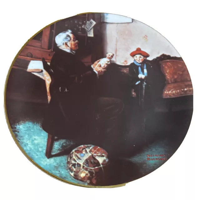Norman Rockwell 1st Ltd  Edition Collector Plate 1977  The Doctor and Doll 8 in