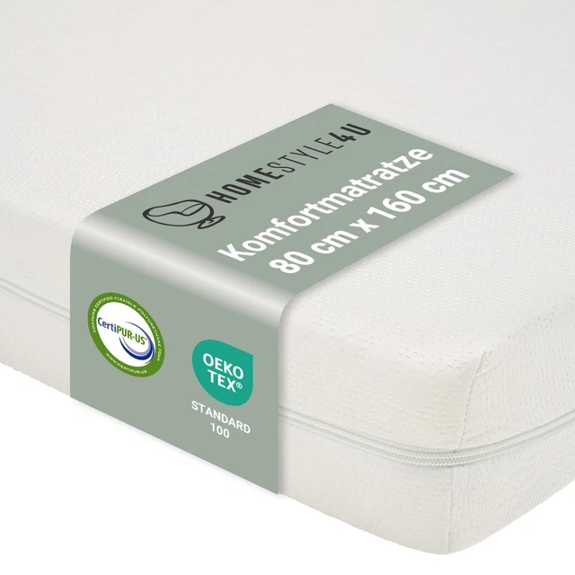 Matelas Mousse IKEA Åsvang 140x190x12 Cm - Blanc - Occasion TB état (Garantie 10 Ans)