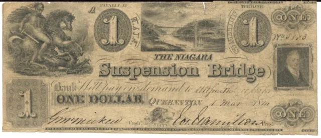 Niagara Suspension Bridge $1, 1841 - CH 535-08-02.