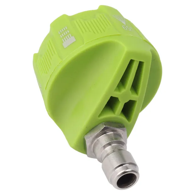 (Green)6 In 1 Spray Nozzle Stainless Steel 1/4 Quick Plug Pressure Washer