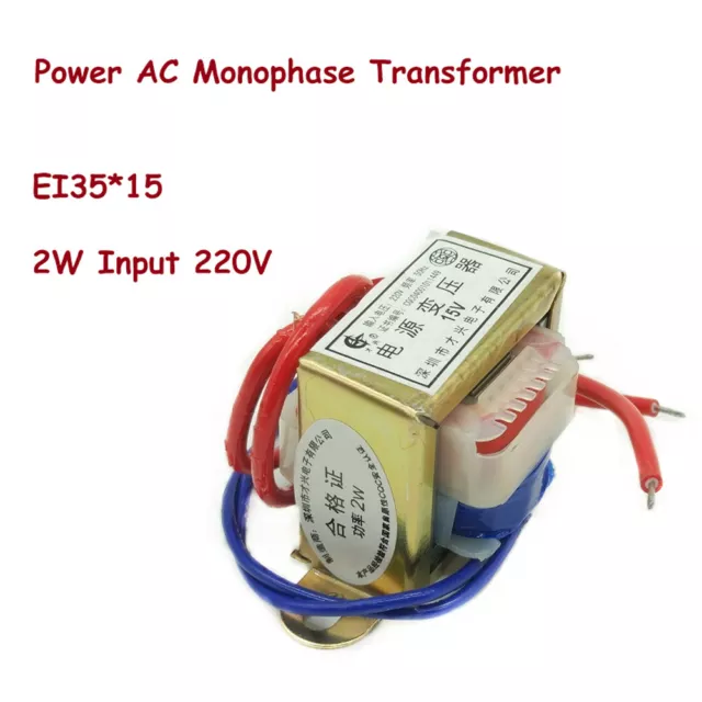 2W EI35 Input 220V Power Monophase Transformer Ferrite Core Vertical Electric AC