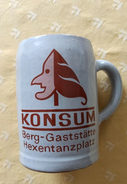 Gaststätte In Der Nähe Meines Standortes BIERKRUG KERAMIK GLASIERT, DDR aus der Konsum-Gaststätte in Thale im