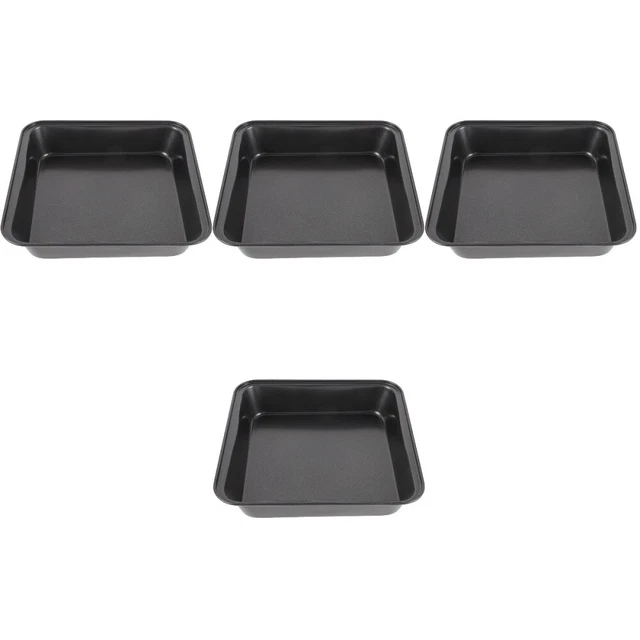 4x quadratisch multifunktional  Haushalt Antihaftbeschichtung Stahlpizzapfanne