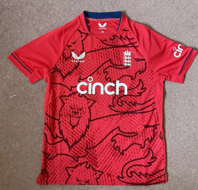 Camicia da cricket junior Castore BCE Inghilterra replica 20/20 taglia Junior XL