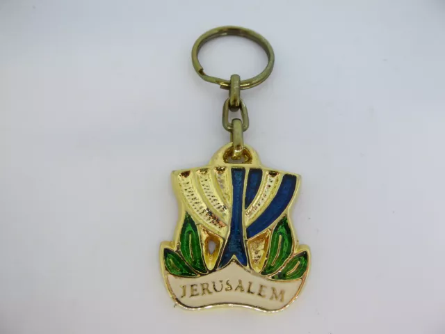 Porte-Clés / Key Ring - JERUSALEM - ISRAEL - DORE OR FIN - GOLD PLATED - TOP