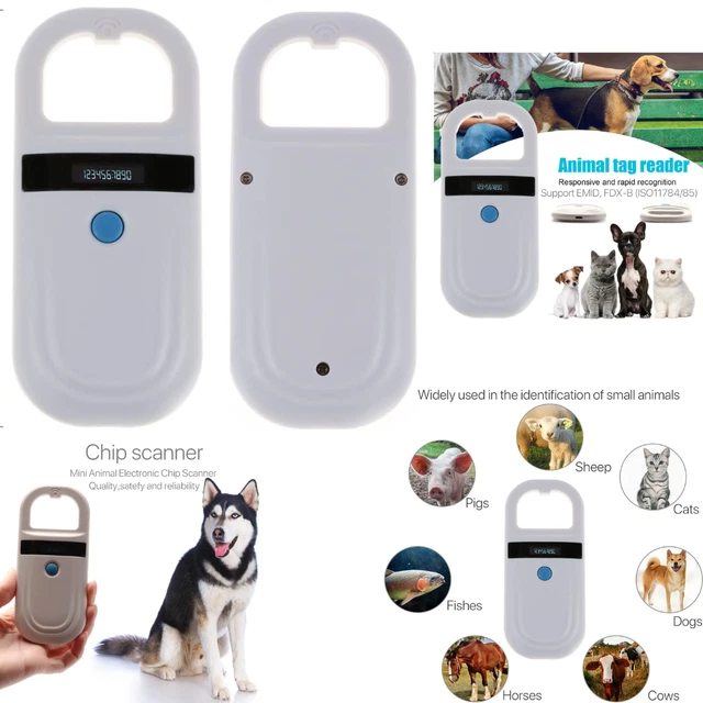 Pet Microchip Scanner Portable Handheld Animal Chip Reader Pet Microchip Reader