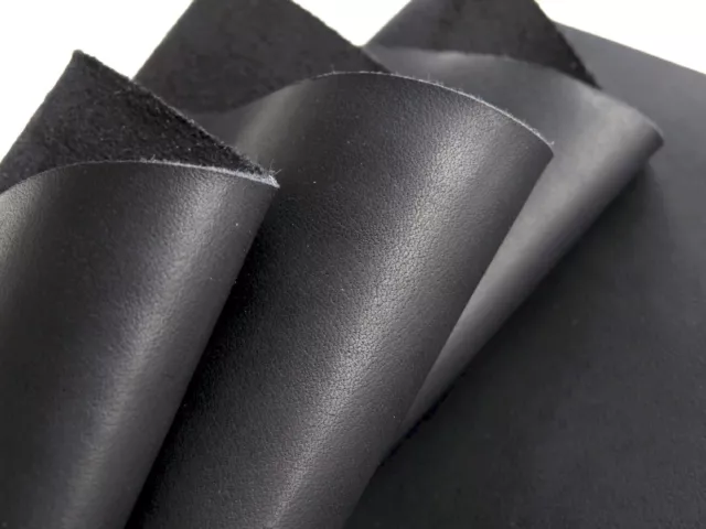 Lederhaut SCHWARZ Vintage 130x70 1,2mm echt Rindleder Oberleder Blankleder LARP