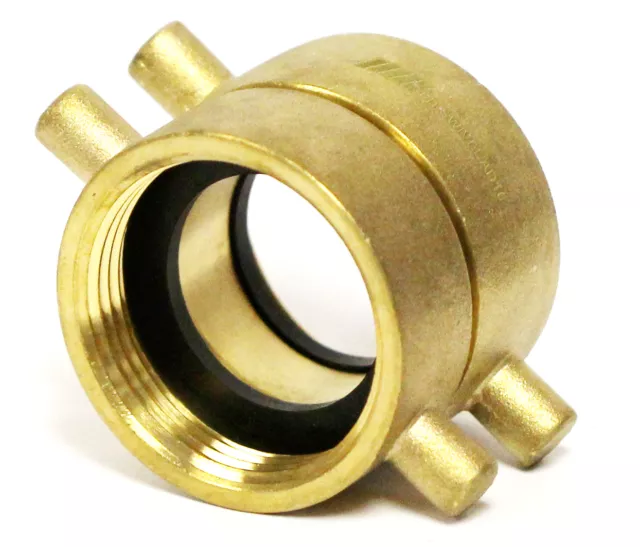 NNI 1-1/2" NST (NH) Fire Hose Double Female Swivel Brass Adapter FD-Swivel AD15