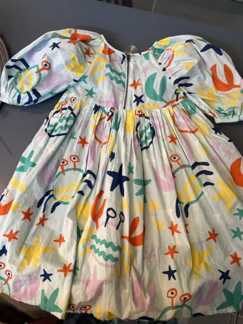 STELLA McCARTNEY KIDS Sea life print puff sleeve dress for girls 5 year 3