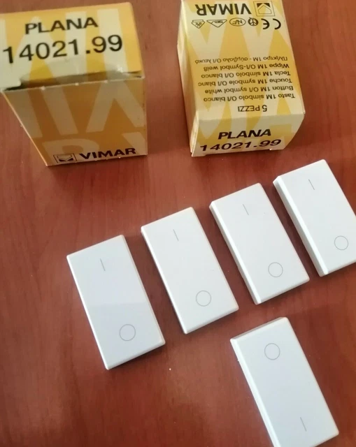 Button cover 1 M White OI symbol of the VIMAR PLANA series cod. 14021.99