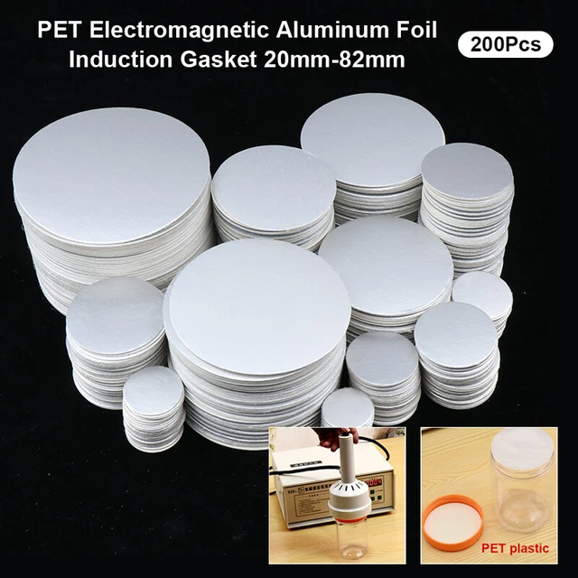 200Pcs Bottle Jar Seal Cap PET Electromagnetic Aluminum Foil Induction Gasket