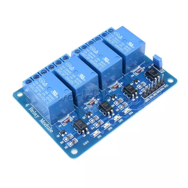 4 Four Channel Relay Module DC 5V + Optocoupler For Arduino PIC ARM AVR DSP W 2
