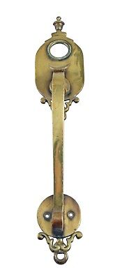 French 17.25 in. Cast Brass Entry Door Pull with Thumb Latch