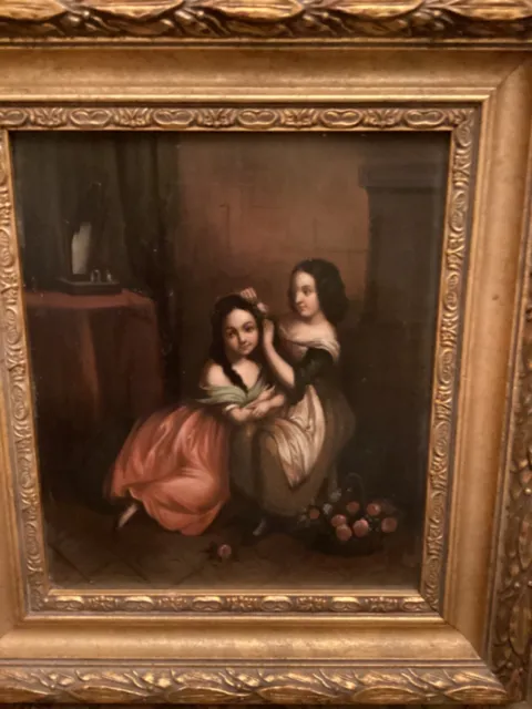 19th Century, English School oil painting on tin panel