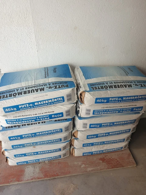 12 Sack Putz und Mauermörtel Mörtel Putz 12x 40kg