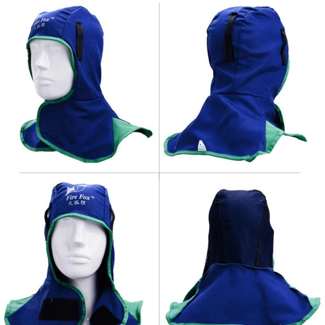 casque  ignifuge soudant au cou et protège-tête