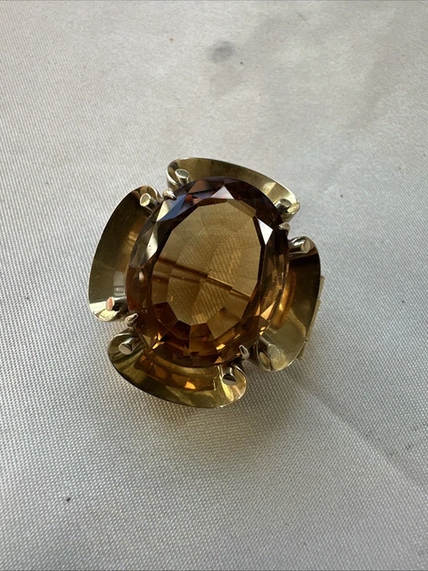Broche Ancienne XIXe Siècle - Fleur De Lys En Or 18k (750) - Occasion - Pièce Exceptionnelle