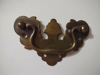Drawer A277 Flat Drop Bail Pull Handle Brass Butterfly 3" Centers Batwing Lot 12