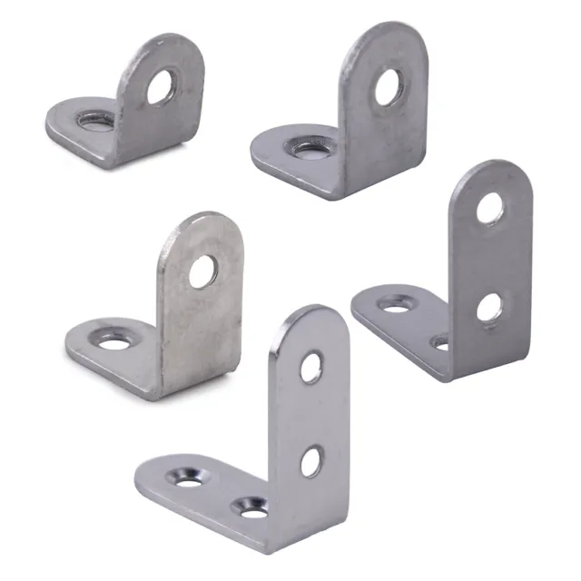 10x Stainless Steel L Shape Right Angle Bracket Corner Brace Joint Shelf Support