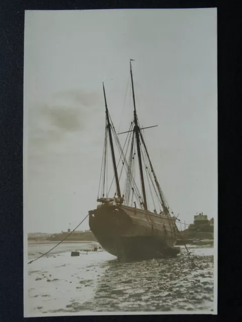 Cornwall BUDE The Ketch CERES The Oldest Craft STERN VIEW 1930s RP Info Postcard