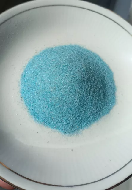 Polvo triturado fino de apatita de neón natural, incrustación triturada de apatita azul 600/1250 quilates
