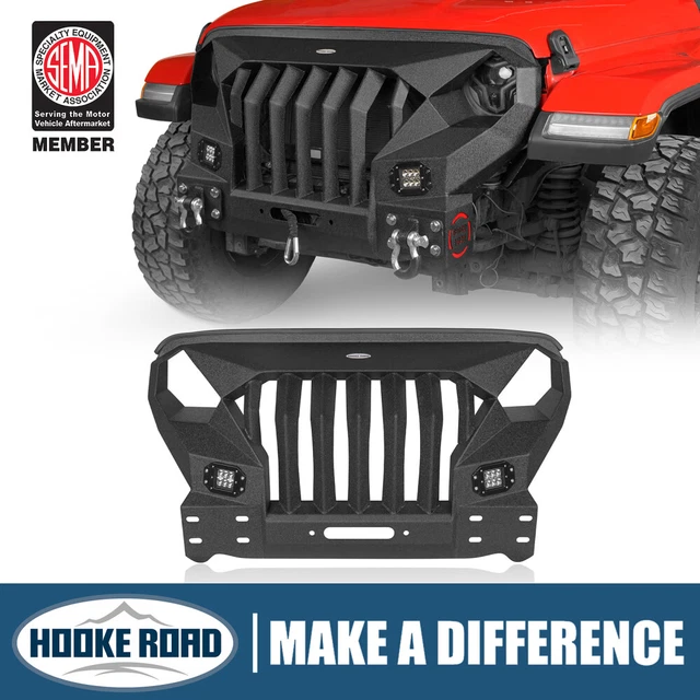 HOOKE ROAD GRILL Guard + Front Bumper Fit 1823 Jeep Wrangler JL