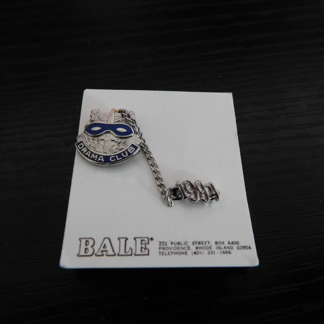 Vintage Bale Pin Drama Club 1994 Chain Lapel Collectible 90s