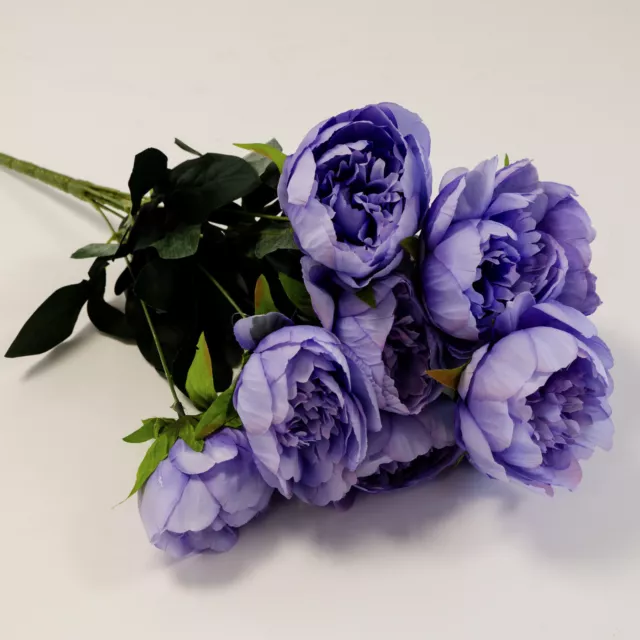 Künstliche Seide Pfingstrose Blumenstrauß 8 Köpfe Bündel 3 Farben Hochzeitsdekor
