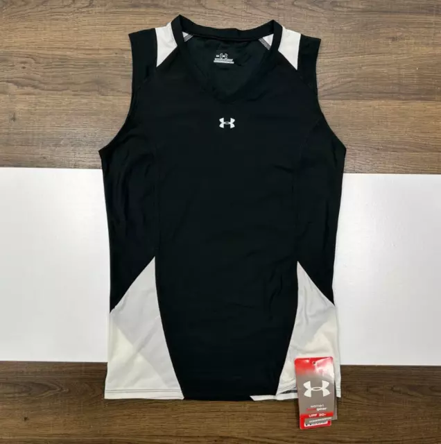 NEW Under Armour Womens M Black Heat Gear Compression Shirt Tank Top NWT