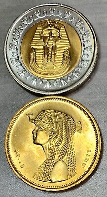 Egypt 2005 King Tut & Cleopatra Uncirculated Two Coins