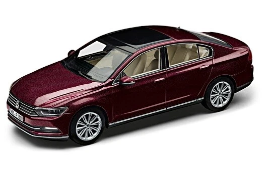VW Passat B8 Saloon Model Car  1:43 Scale Diecast Crimson Red Metallic GENUINE