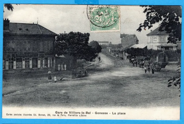Cpa 95 Gare De Villiers Le Bel - Gonesse - La Place