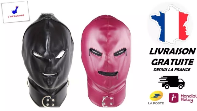 Cagoule  masque bourreau effet cuir - Soumission Domination - BDSM - FR