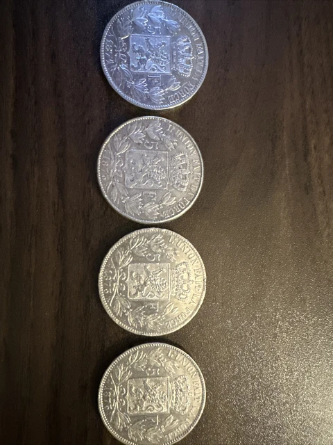 5 Francs Argent Léopold II 1871-73 Belgique 5 Francs Argent Léopold II 1871-73 Belgique