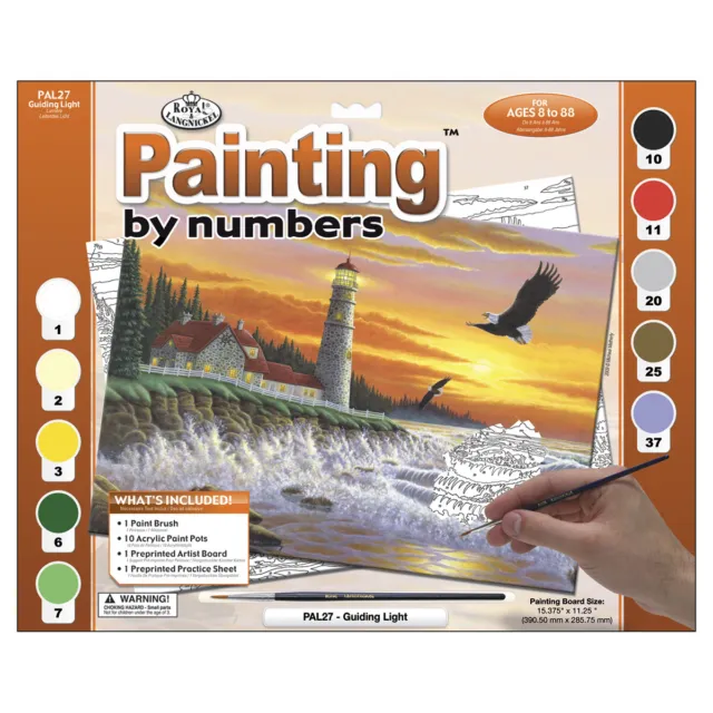 4 Pack Royal & Langnickel(R) Paint By Number Kit 15.375"X11.25"-Guiding Light PA