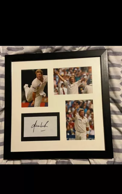 Shane Warne - Australia Cricket Legend Signed & Framed Display +Coa