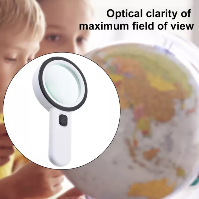 30X Magnifier 12 LED Light Magnifying Glass with UV Light Portable for Reading F 2