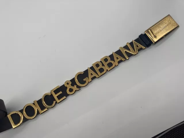 Dolce & Gabbana belt, length 97.5 cm(38.39 inch)dark brown free shipping from JP